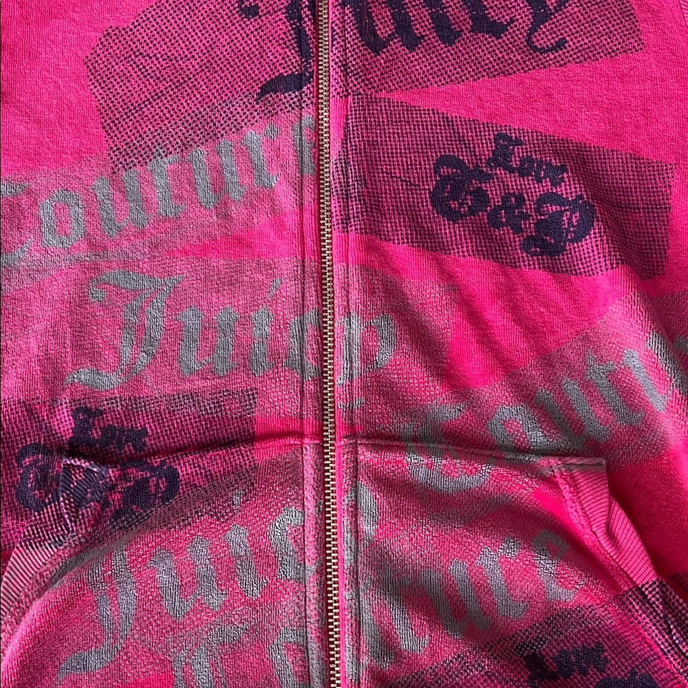 Juicy Couture Fuchsia Zip-Up Hoodie - Picture 3 of 5